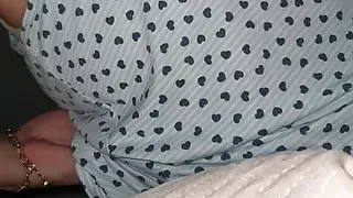 Naughty Step Son naked with no erection in bed with step mom