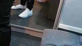 Step son in front of the mirror near step son