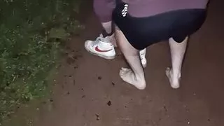 Stripping and Leaving Clothes to Cum