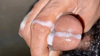 Big black monster dick cum show