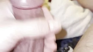 Jacking off my swollen, ass dick