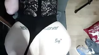 Femdom mistress makes slave wear cock sleeve and fuck her