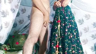 beautiful (GHAGHRA-CHOLI) indian Gujarati step sister first time huge squrting lage shaking PART-2