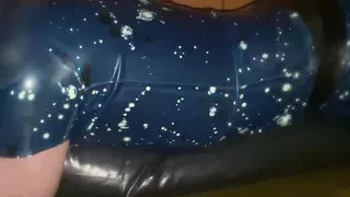 humping waterbed tube in latex on waterbed