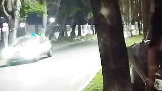 sex in public voyeurs watch while we fuck on the street flashing skirt no panties caught