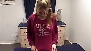 Studying teen masturbates when bored