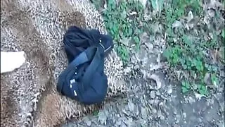 I film the blonde Dorotea on the phone, an exhibitionist