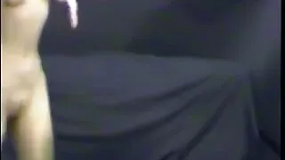 Hot blonde lays on her back and takes old man's cock up her pussy