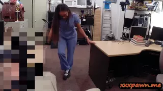 Nurse With Glasses Gets Her Pussy Fucked By Pawn Keeper
