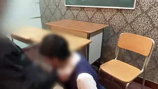 #122 Fuck with Teacher Tell Everyone! Girl Who Makes Her Boyfriend Wait and Gets Fucked by Classmate
