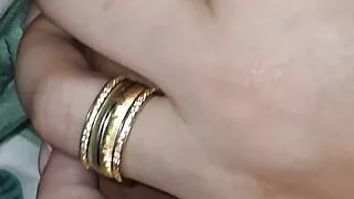 Step mom handjob under blanket make step son dick hard like a rock