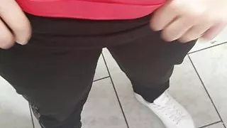 Step son pulled down step mom pants showing her ass