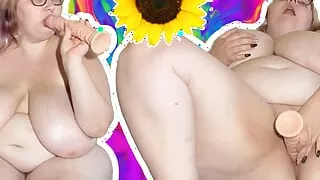 18yo BBW TEEN with HUGE TITS FUCKS TI ORGASM!!