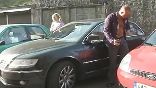 Busty blonde fatty picks him up for hot fuck