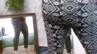 V 370 Stevens Request Big Butt in Tights Bouncing Around Before I Get Naked and Cum