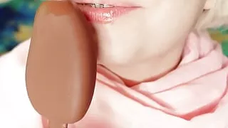 Braces Fetish - Close up Eating Mukbang Video Asmr with Great Sounds