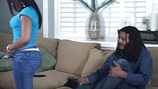 Black nympho gets horny and ends up filled with BBC!