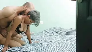 my stepbrother with his big cock fucks me and fills my face with cum