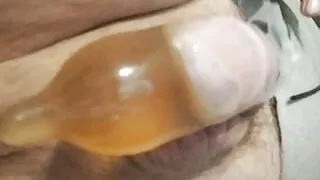 Spun and filled a used condom I found with my dirty chem piss! Been spun for 2 days and my piss is very dirty