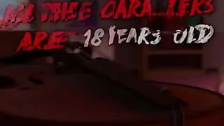 Blonde Masturbates on the Bed While Her Friends Fuck