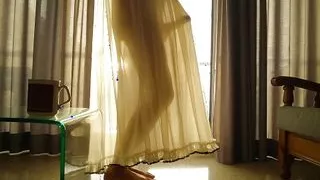 Sensual play before the wife gets up...