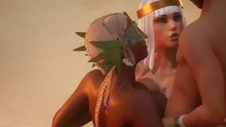 Guy fucks two sluts in public - Wild Life