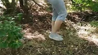 peeing in the woods