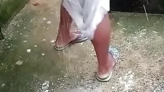 Beautiful stepsister bath hot video