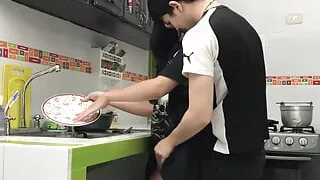 I Find My Horny Step Sister in the Kitchen - Part 1 - Porn in Spanish