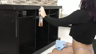 My Stepbrother Gives Me a Good Fuck While I Cleanse - Part 1 - Porn in Spanish