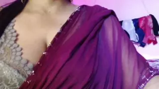 Desi Bhabhi Takes Out Her Juicy Boobs and Crushes Them.