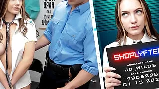 Curvy Teen In College Uniform JC Wilds Gets Her Big Natural Tits Covered With Jizz - Shoplyfter