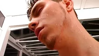 Magnificent German babe loves warm cum all over her amazing boobs