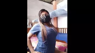 NURSE PORN!! sexy nurse starts homemade porn in the morning before going to her workplace