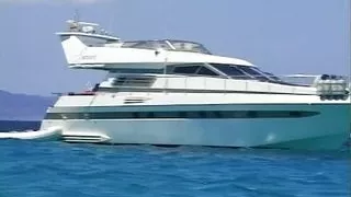 A sexy brunette babe from Germany gets a loaded BBC on the boat