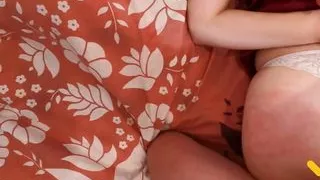 Doggystyle bedtime sex with back cumshot Stella Fog