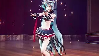 Cute Miku Dancing With Sexy Skirt