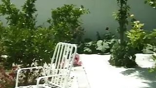 Young ebony with great curves gets pounded by a white stud outdoors