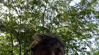 Step brother lets me fill his hole after school at forest