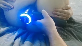 Sticking toys in this horny milfs ass