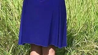 Indian village girl in jungle