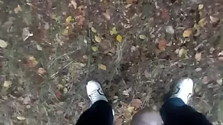 Pissing and sharpening in the public forest