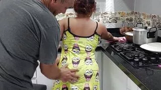 Apu Gets Horny with Little Jassi in the Kitchen. He Fucks Her Tight Pussy Very Well