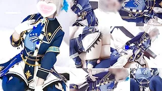 ????Idol Game Cosplaying stage costume creampie compilation hentai video