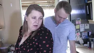 Mature busty stepmom gets anal sex from young stepson