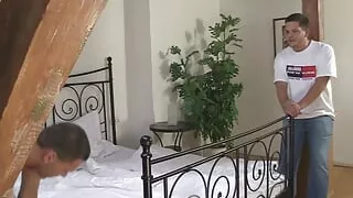 Dude tricks bro's wife to ride his big meat