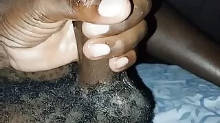 Close up oiled Kenyan Hairy Amateur gay gently rubbing his massive cock till he cums Infront of the camera