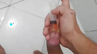 applying the homemade recipe to the glans for growth.