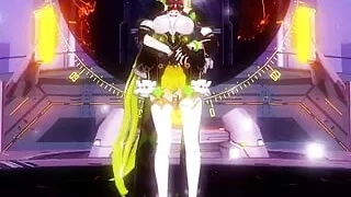 Honkai Impact 3 - Cute Teen Sexy Dance and Gradual Undressing
