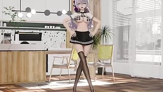 Bunonia - Sexy Dance In Small School Skirt (High Quality)